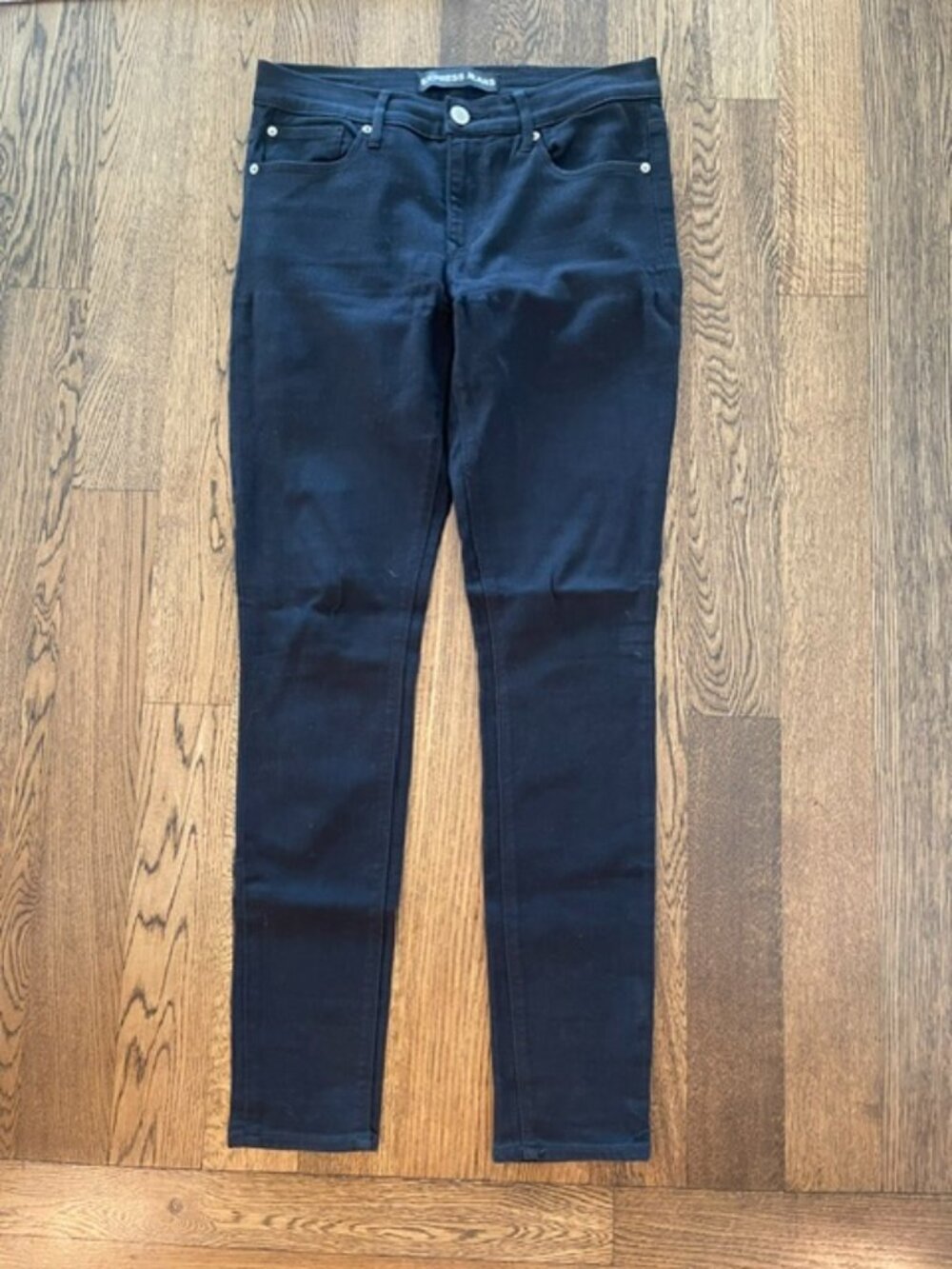 Express Legging Mia Mid Rise Solid Black Stretch Skinny Jeans Size 6R EUC